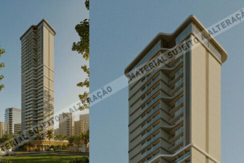 Fachada do Beach Class Macêdo, studios e apartamentos de 2 quartos na Aldeota em Fortaleza