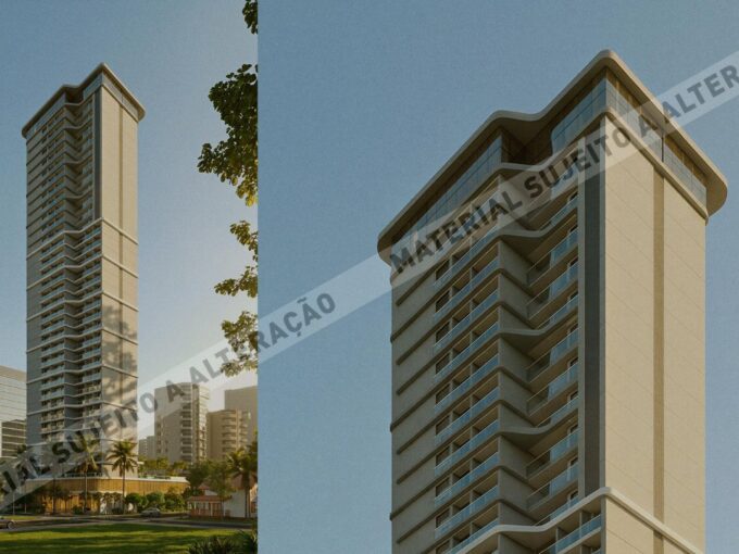 Fachada do Beach Class Macêdo, studios e apartamentos de 2 quartos na Aldeota em Fortaleza