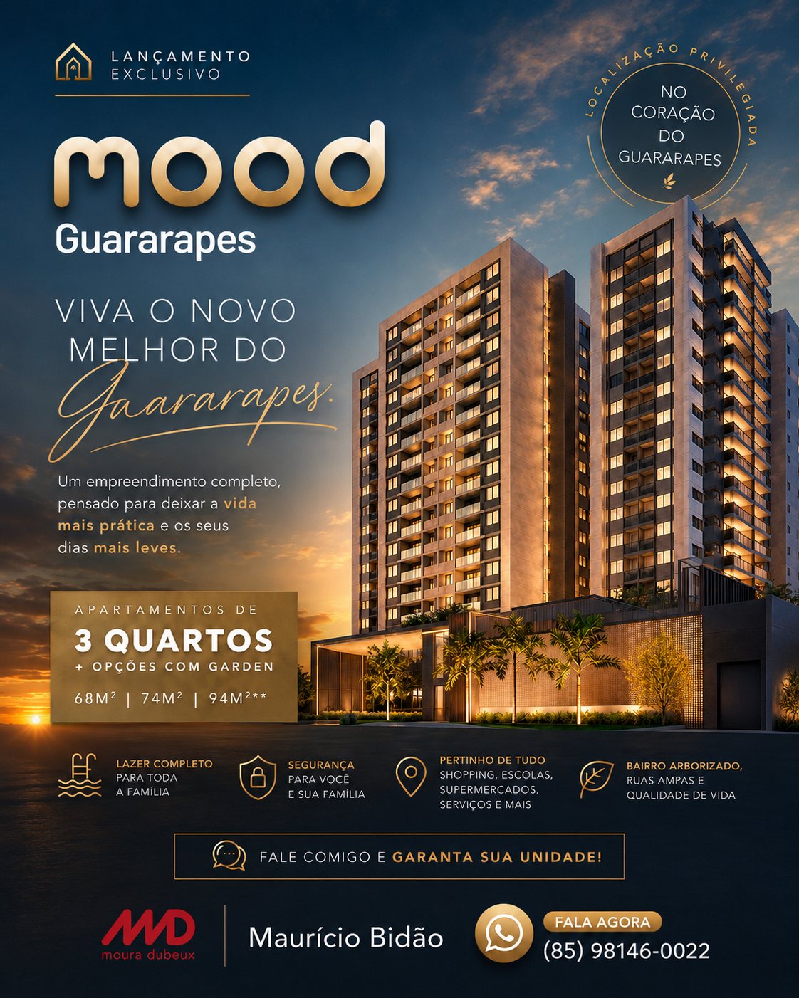 Mood Guararapes - Moura Dubeux - apartamentos de 3 quartos no Guararapes, Fortaleza